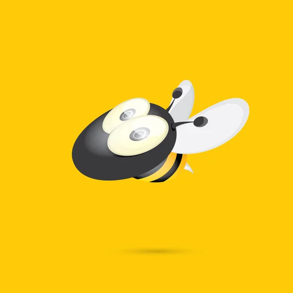 Cartone animato carino ape bambino luminoso. vettore — Vettoriale Stock