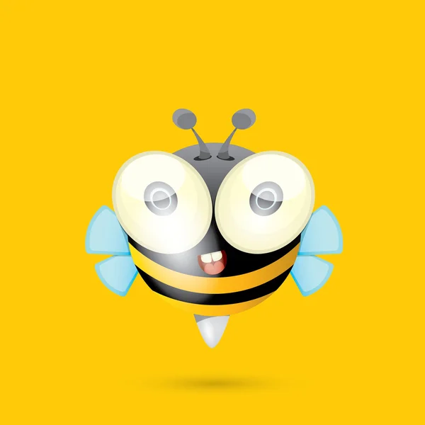 Cartoon schattige heldere baby bee. vector — Stockvector