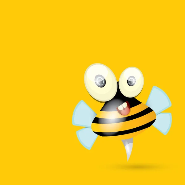 Cartoon schattige heldere baby bee. vector — Stockvector