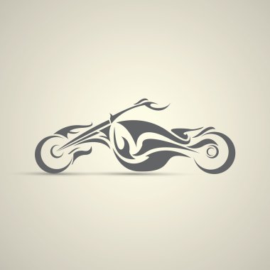 Motosiklet etiket, rozet. soyut motosiklet