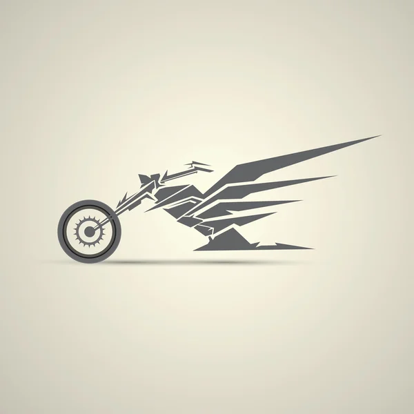Motorcykel etikett, emblem. abstrakt motorcykel — Stock vektor