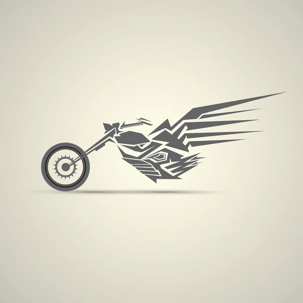 Étiquette de moto, badge. moto abstraite — Image vectorielle