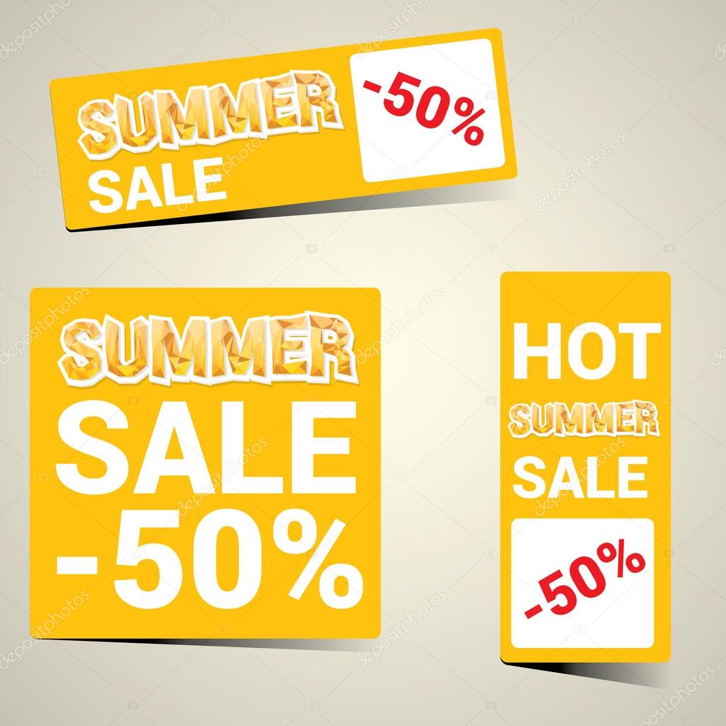 vector summer sale label or sticker