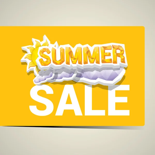 Vector summer sale label or sticker — Stock Vector