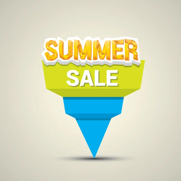 Vector summer sale label or sticker — Stock Vector