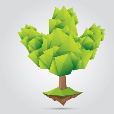 Kavramsal poligonal ağaç. vektör çizimi
