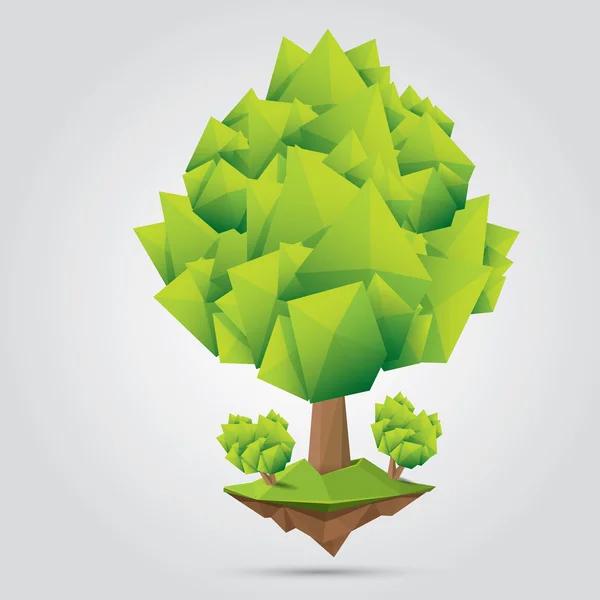 Árbol poligonal conceptual. vector Ilustración — Vector de stock