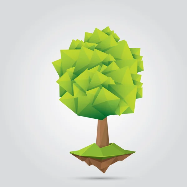 Árbol poligonal conceptual. vector Ilustración — Vector de stock