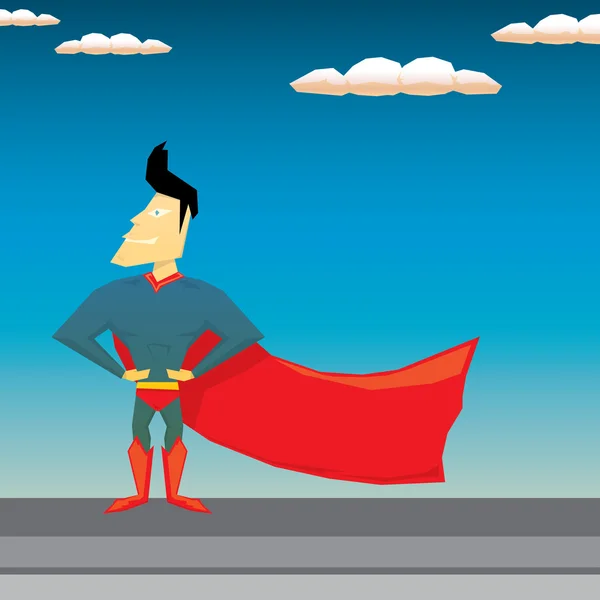 Super héroe. Ilustración vectorial — Vector de stock