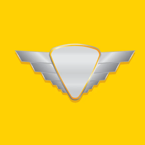 Vector metalen auto, motorfiets badge — Stockvector