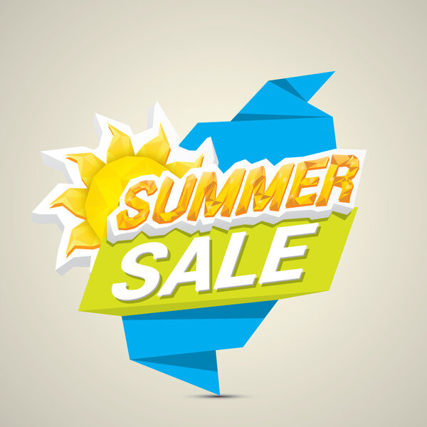 векторная летняя распродажа этикетки или стикера
