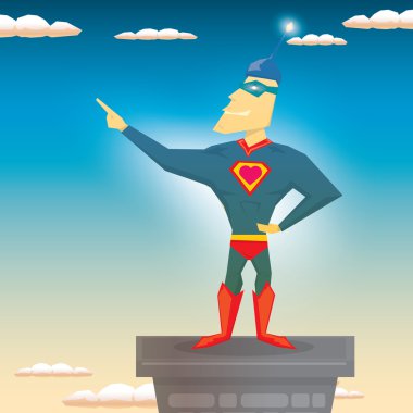 süper kahraman. vektör çizim