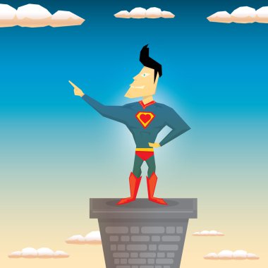 süper kahraman. vektör çizim