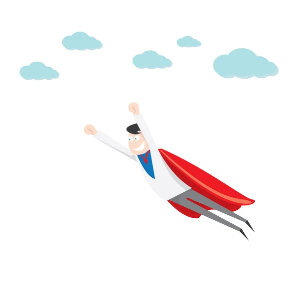 Homme d'affaires volant. illustration vectorielle . — Image vectorielle