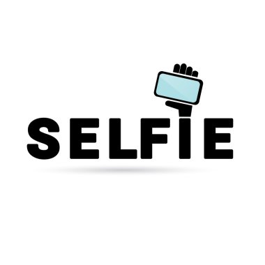 Selfie fotoğrafta akıllı telefon kavram simgesine .