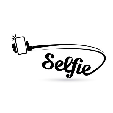 Selfie fotoğrafta akıllı telefon kavram simgesine .