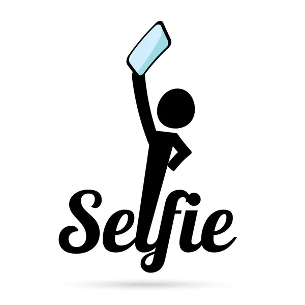 Ta Selfie foto på smarttelefon koncept ikonen . — Stock vektor