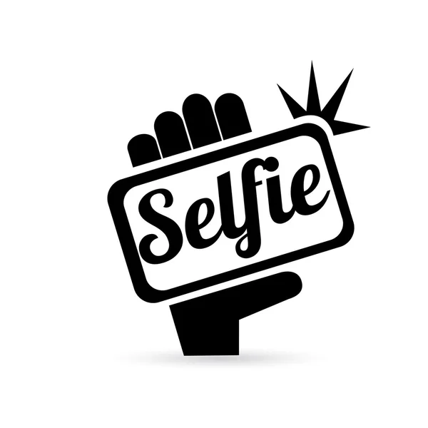 Taking Selfie Photo on Smart Phone concept icon . — Stock Vector