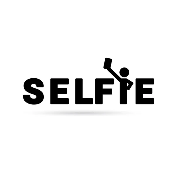 Selfie mit Smartphone-Ikone . — Stockvektor