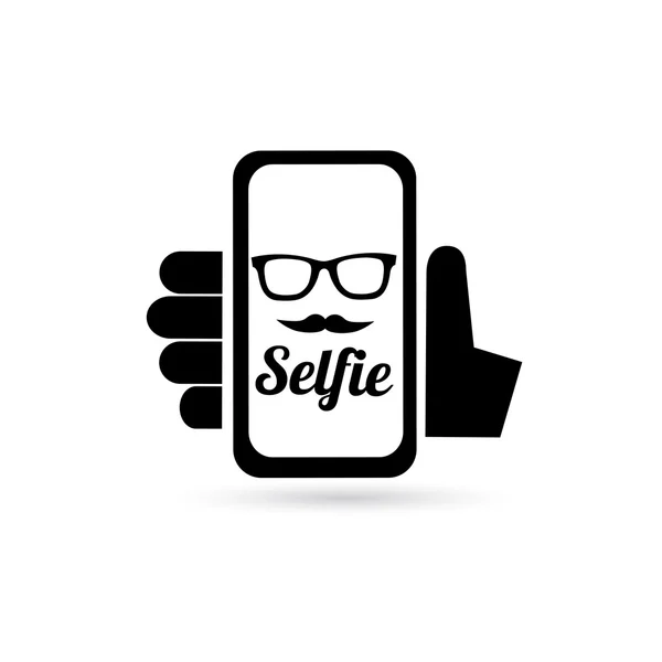 Při Selfie foto na ikonu koncept Smart Phone . — Stockový vektor