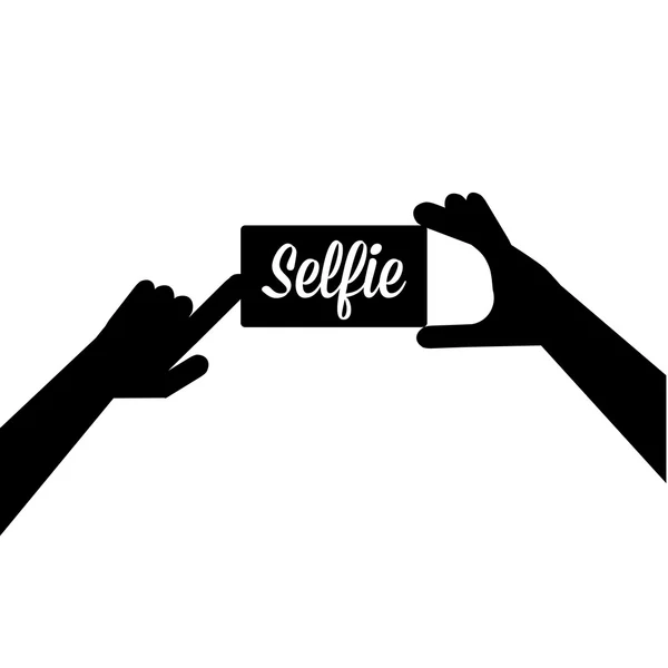 Prendre Selfie Photo sur Smart Phone icône concept  . — Image vectorielle