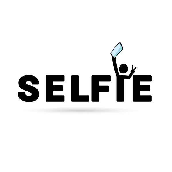 Selfie mit Smartphone-Ikone . — Stockvektor