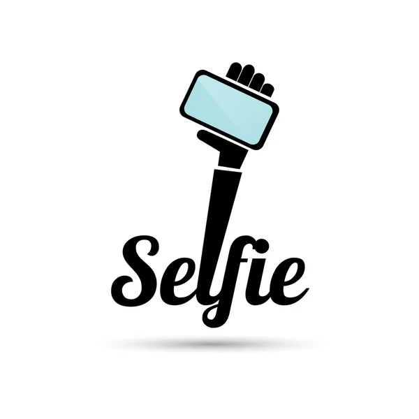 Nemen van Selfie foto op slimme telefoon concept pictogram . — Stockvector