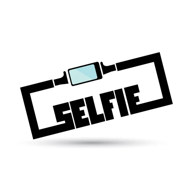Taking Selfie Photo on Smart Phone concept icon . — Stock Vector