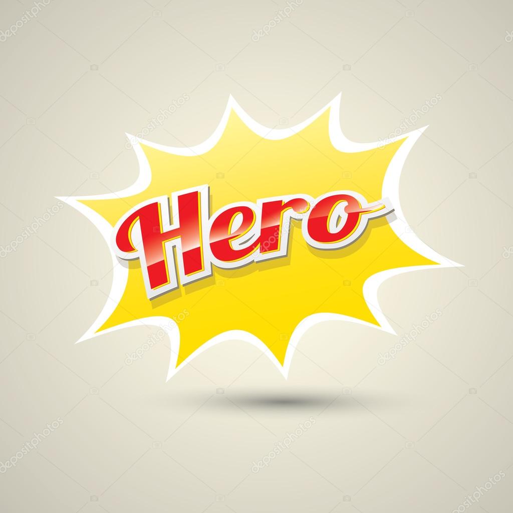Super hero label or sign. vector illustration