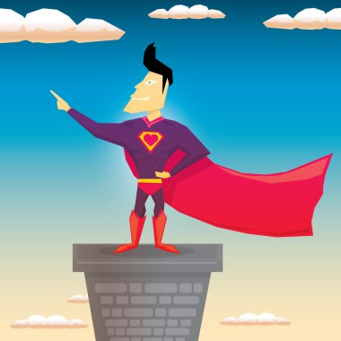 süper kahraman. vektör çizim