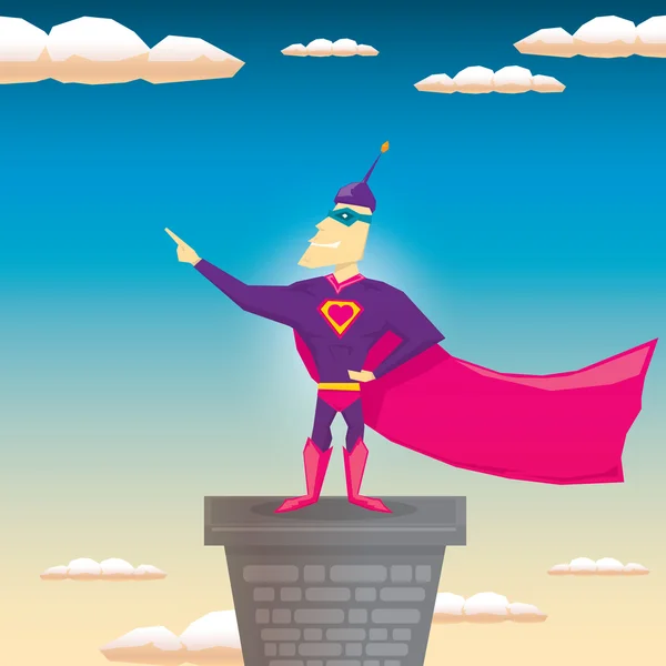 Super héroe. Ilustración vectorial — Vector de stock