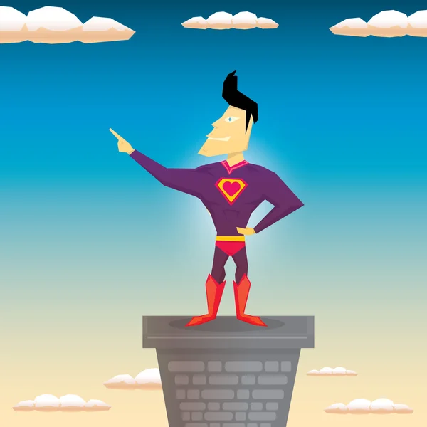 Super hero. vector illustration — Stock Vector