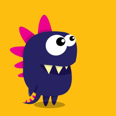 Vektör karikatür komik ejderha. Çizgi film dinozor.