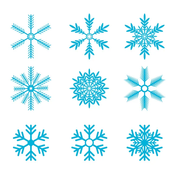 Snowflakes vector set. snow flake icon — Stock Vector