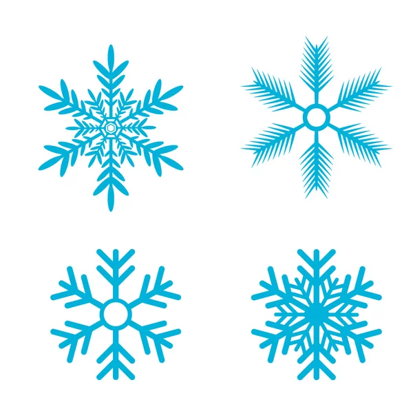 Sneeuwvlokken vector set. sneeuw vlok pictogram — Stockvector