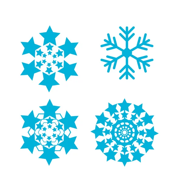 Snowflakes vector set. snow flake icon — Stock Vector