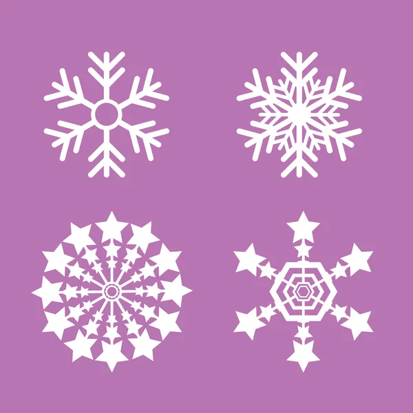 Copos de nieve vector conjunto. copo de nieve icono — Archivo Imágenes Vectoriales