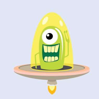 UFO. uzaylı vektör. uçan daire