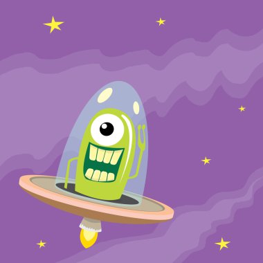 UFO. uzaylı vektör. uçan daire