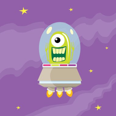 UFO. uzaylı vektör. uçan daire