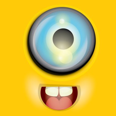 Canavar yüz vektör illüstrasyonu