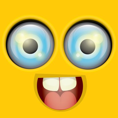 Canavar yüz vektör illüstrasyonu