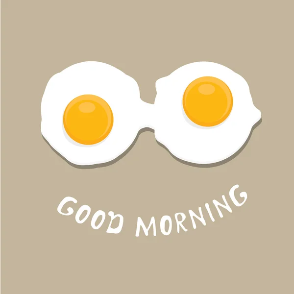 Вектор смаженого яйця. концепція доброго ранку . — стоковий вектор