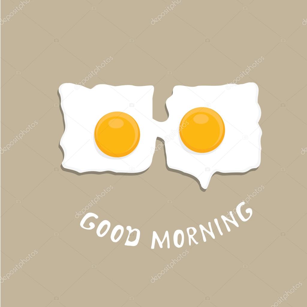 Fried Egg vector . good morning concept. 