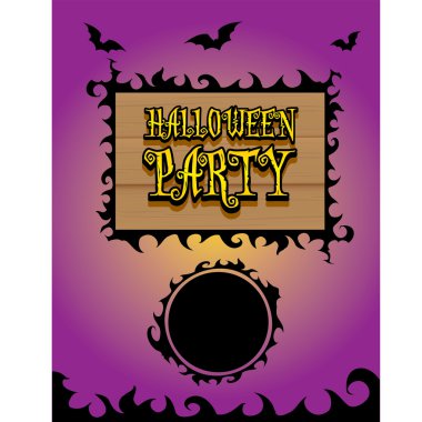 vektör mutlu Cadılar Bayramı kartı tasarım şablonu.