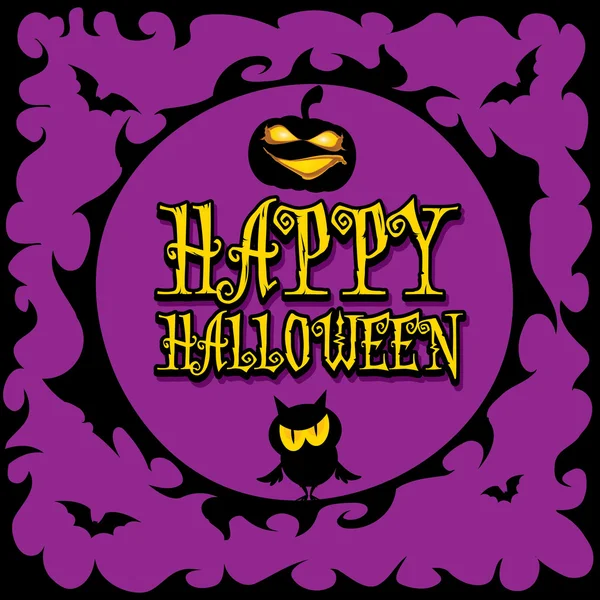 Vector feliz tarjeta de Halloween plantilla de diseño . — Vector de stock