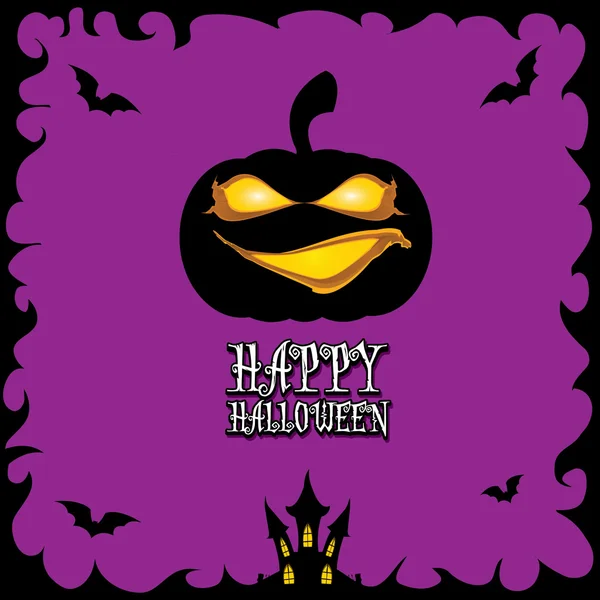 Vector feliz tarjeta de Halloween plantilla de diseño . — Archivo Imágenes Vectoriales