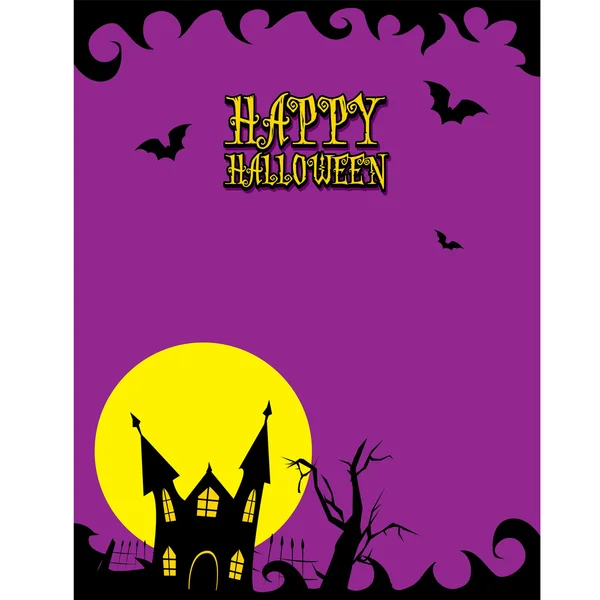 Vector feliz tarjeta de Halloween plantilla de diseño . — Vector de stock