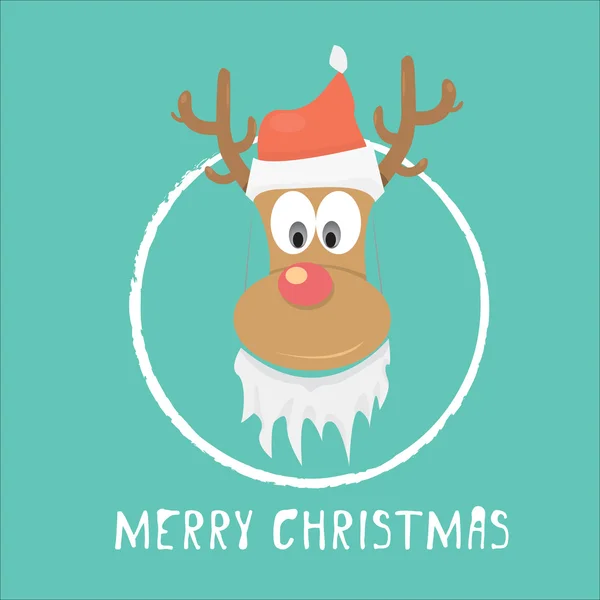 Vector Christmas reindeer — Stock Vector