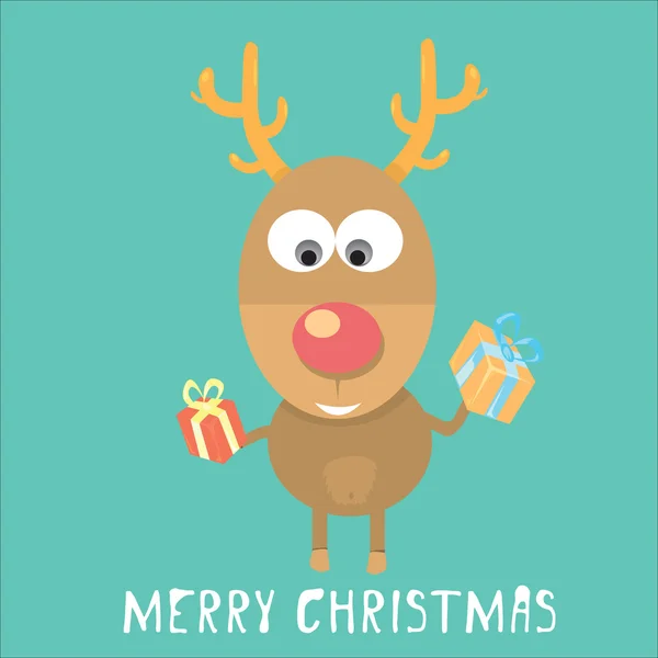 Vector Christmas reindeer — Stock Vector